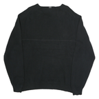 NAUTICA Mens Black Cotton Plain Crew Neck Basic Knit Jumper XL Casual
