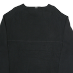 NAUTICA Mens Black Cotton Plain Crew Neck Basic Knit Jumper XL Casual