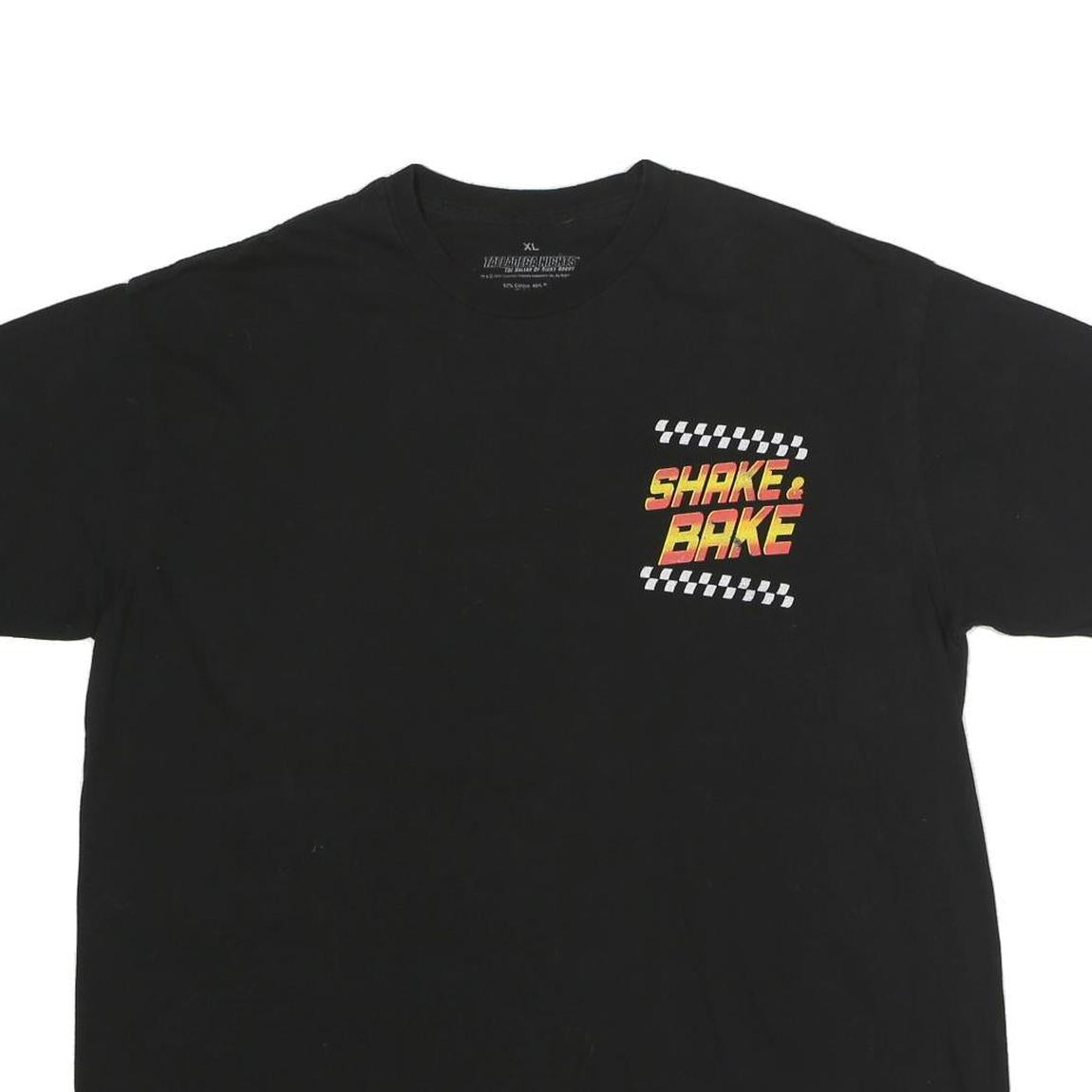 TALLADEGA NIGHTS Mens Black Shake & Bake Graphic T-Shirt XL Short Sleeve Crew