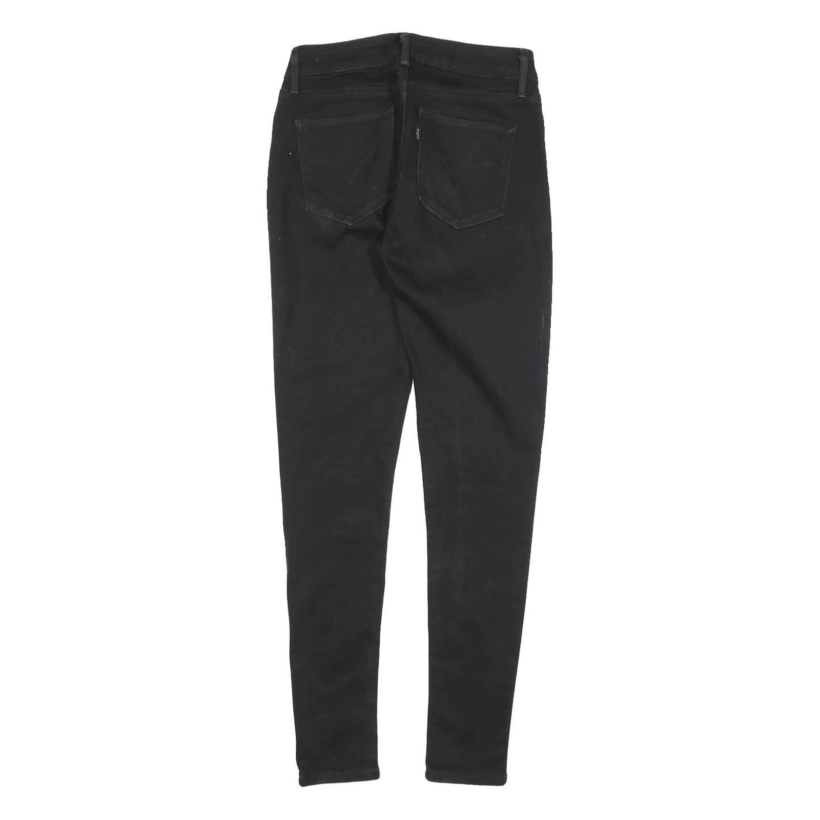 LEVI'S Womens Jeans Black Slim Skinny Denim W26 L28 Classic Fit Zip