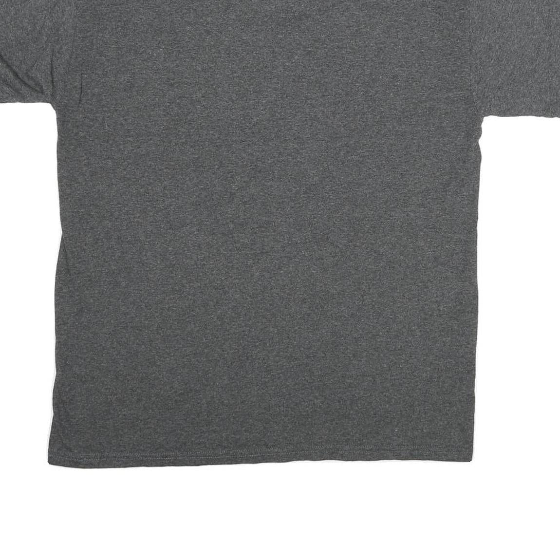 CHAMPION Mens Grey LMU Graphic T-Shirt M Short Sleeve Crew Neck Cotton Comfort