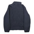 REEBOK Womens Navy Blue Jacket UK 10 Polyester Zip Plain Lightweight Sportswear