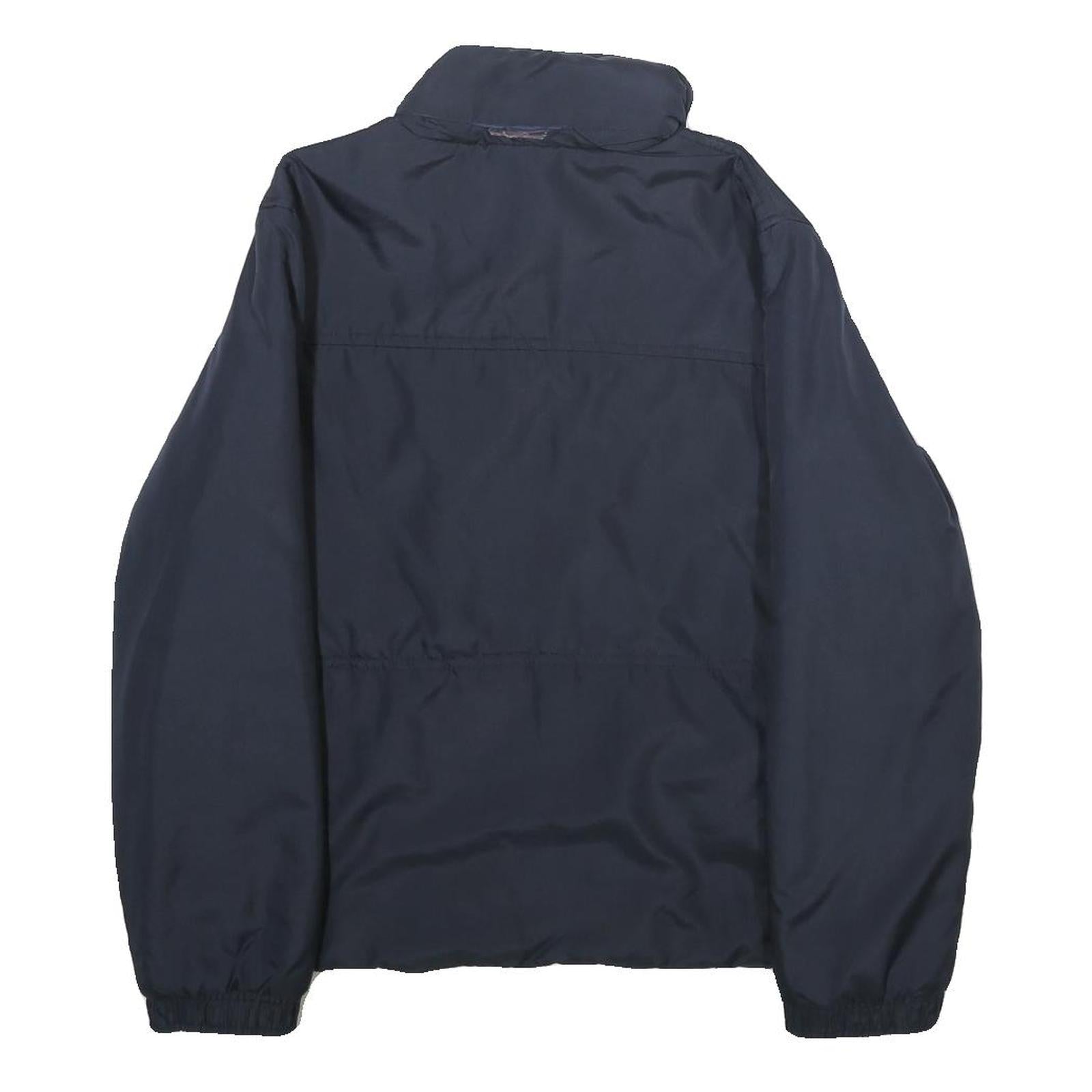 REEBOK Womens Navy Blue Jacket UK 10 Polyester Zip Plain Lightweight Sportswear