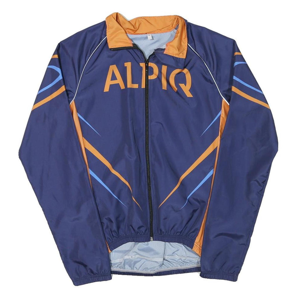 Mens Blue & Orange ALPIQ Polyester Blend Track Jacket M Sports Casual