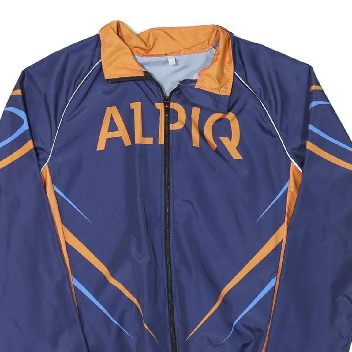 Mens Blue & Orange ALPIQ Polyester Blend Track Jacket M Sports Casual