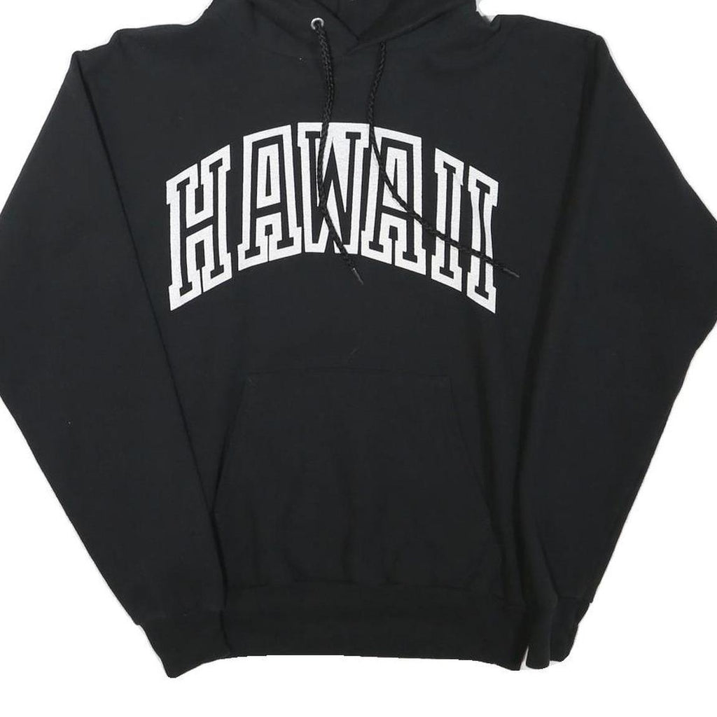 HANES Mens Black Hawaii Pullover Hoodie S Cotton Blend Casual Streetwear