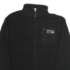 NEW BALANCE Mens Black Jacket L Polyester Plain Zip Pocket Casual Sportswear