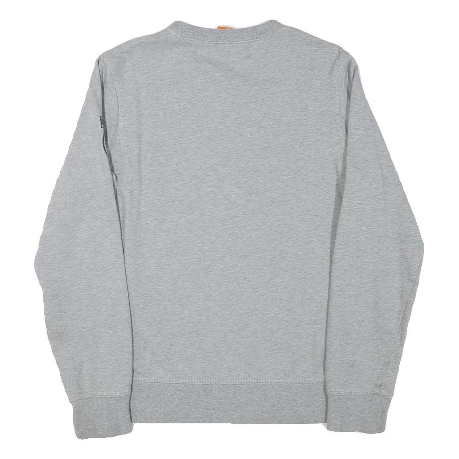 NIKE Mens Grey International Crew Neck S Cotton Blend Sweatshirt