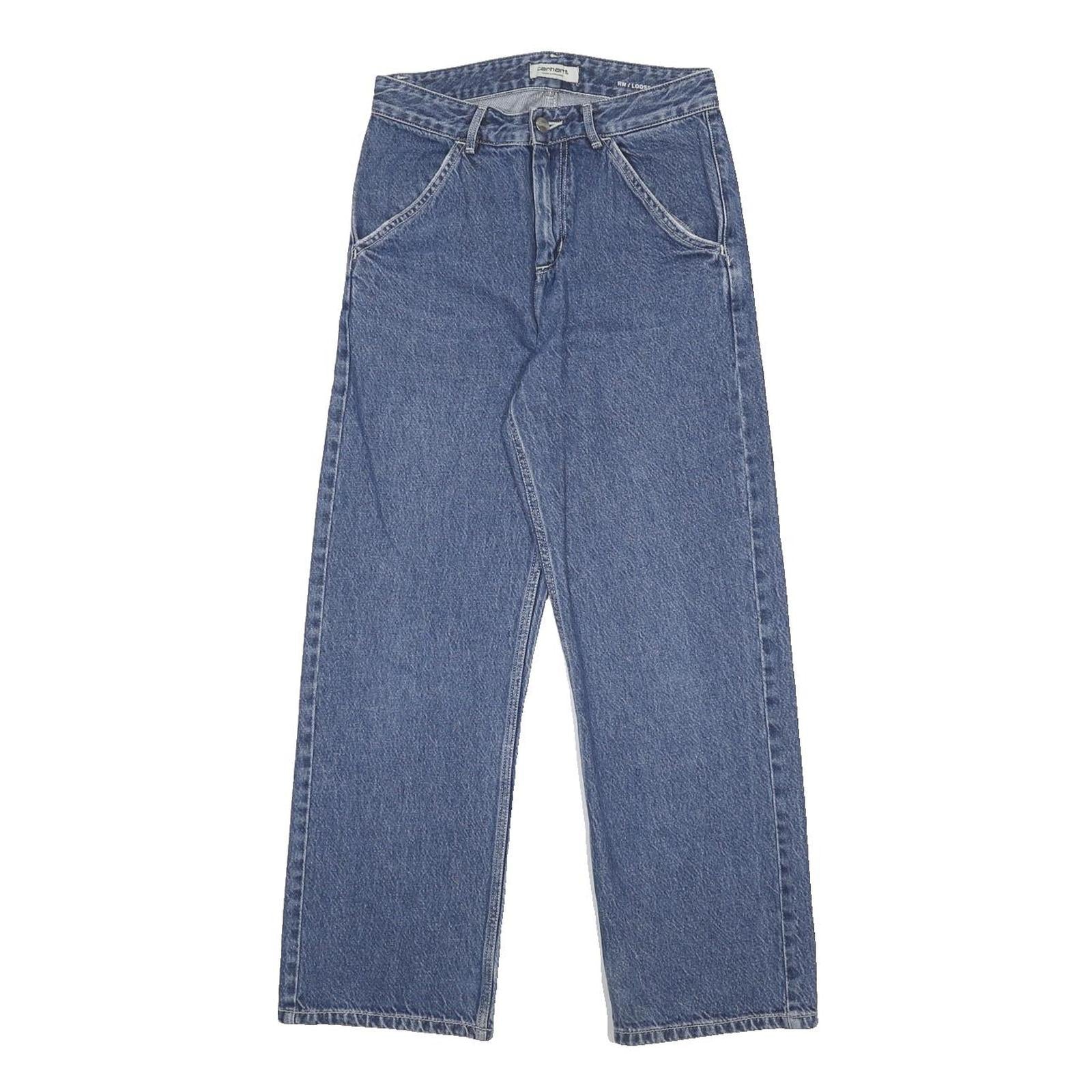 CARHARTT WIP Womens Jeans Blue Loose Straight Denim Medium W25 L28 Casual