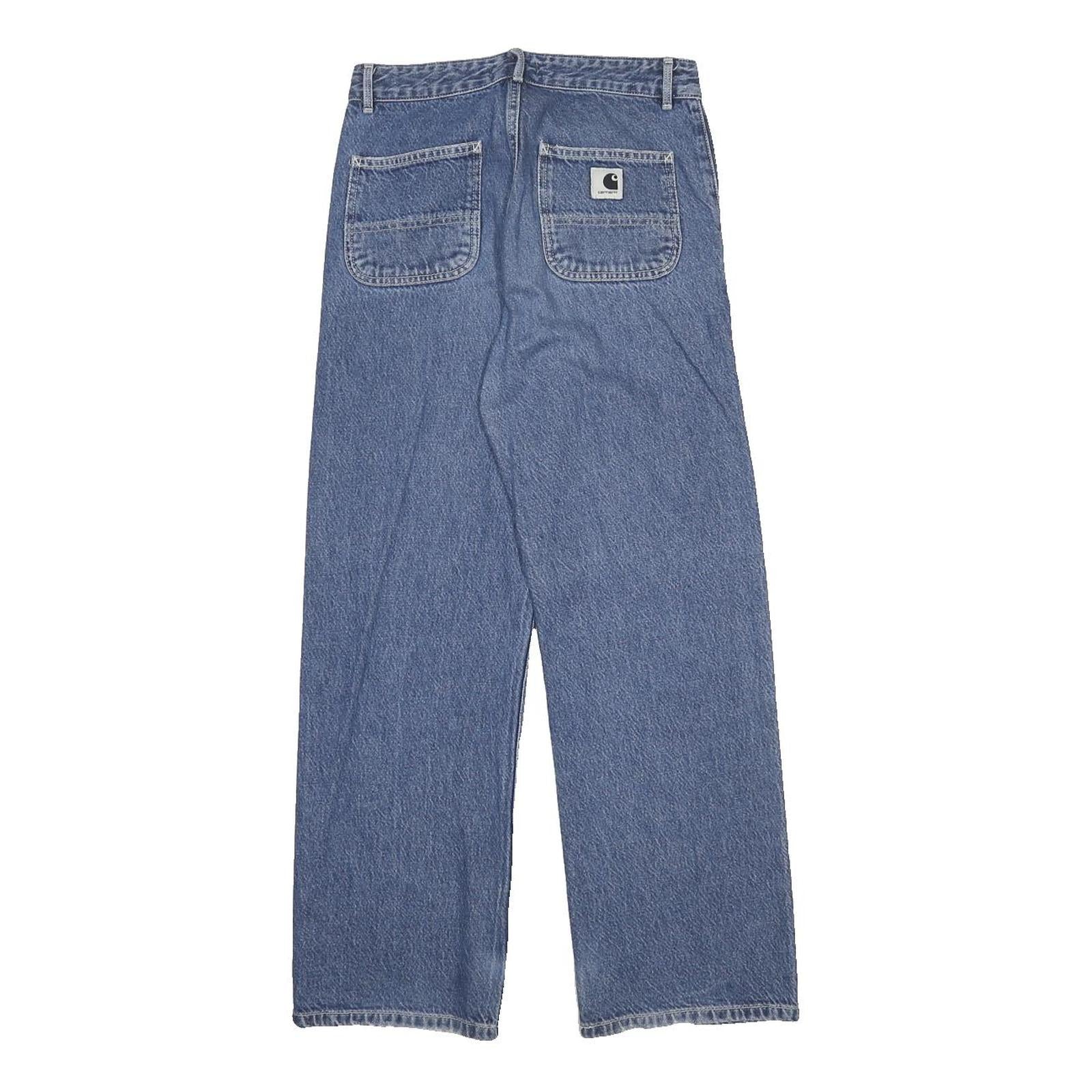 CARHARTT WIP Womens Jeans Blue Loose Straight Denim Medium W25 L28 Casual