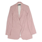 ZARA Womens Pink XS Jacket Woven Classic Tailored Formal Blazer Light Polyester