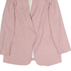 ZARA Womens Pink XS Jacket Woven Classic Tailored Formal Blazer Light Polyester