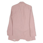 ZARA Womens Pink XS Jacket Woven Classic Tailored Formal Blazer Light Polyester