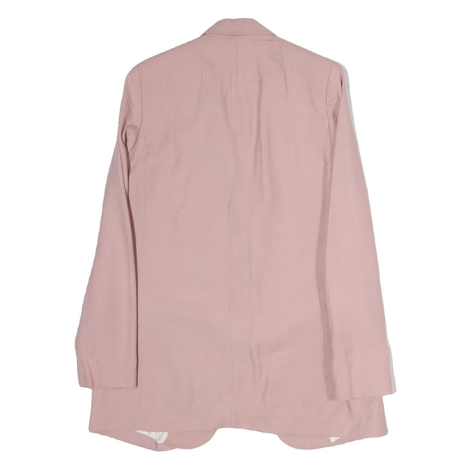 ZARA Womens Pink XS Jacket Woven Classic Tailored Formal Blazer Light Polyester