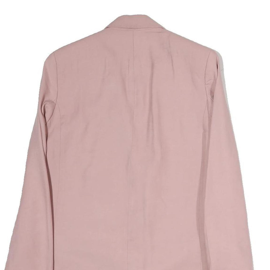 ZARA Womens Pink XS Jacket Woven Classic Tailored Formal Blazer Light Polyester