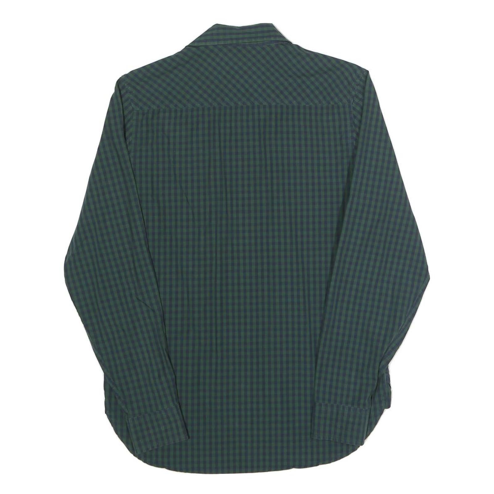 CARHARTT WIP Mens Green & Navy Check Shirt XS Long Sleeve Cotton Casual