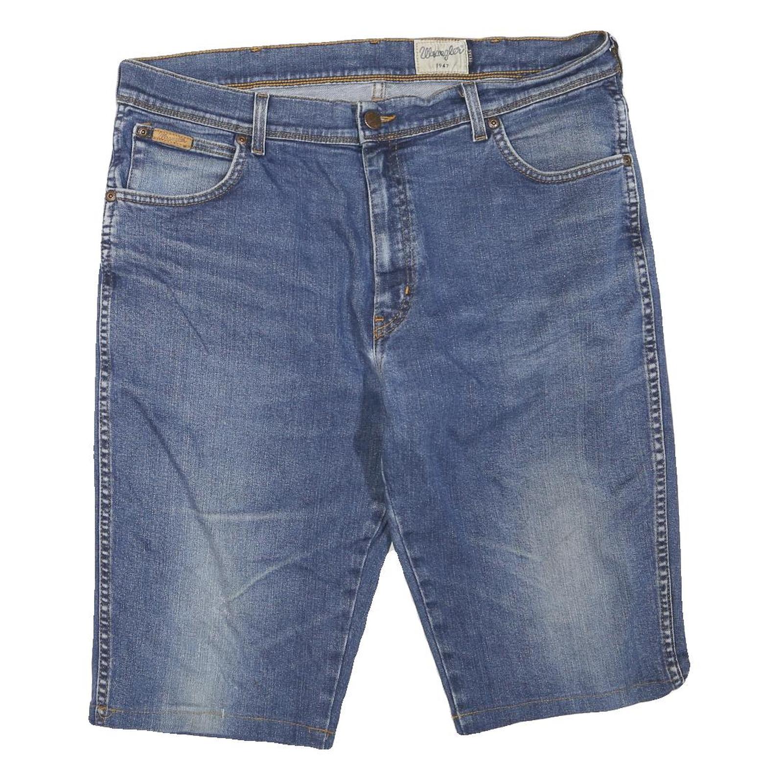WRANGLER Mens Denim Blue Casual Shorts XL W38 Classic Fit Cotton Blend