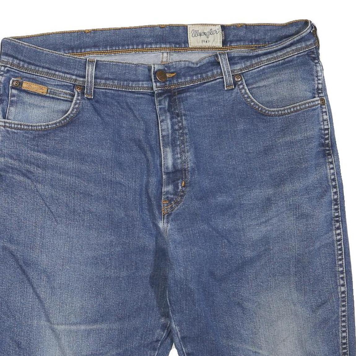 WRANGLER Mens Denim Blue Casual Shorts XL W38 Classic Fit Cotton Blend