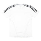 ADIDAS Womens White & Black Graphic T-Shirt S Short Sleeve Crew Neck Sportswear