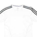 ADIDAS Womens White & Black Graphic T-Shirt S Short Sleeve Crew Neck Sportswear