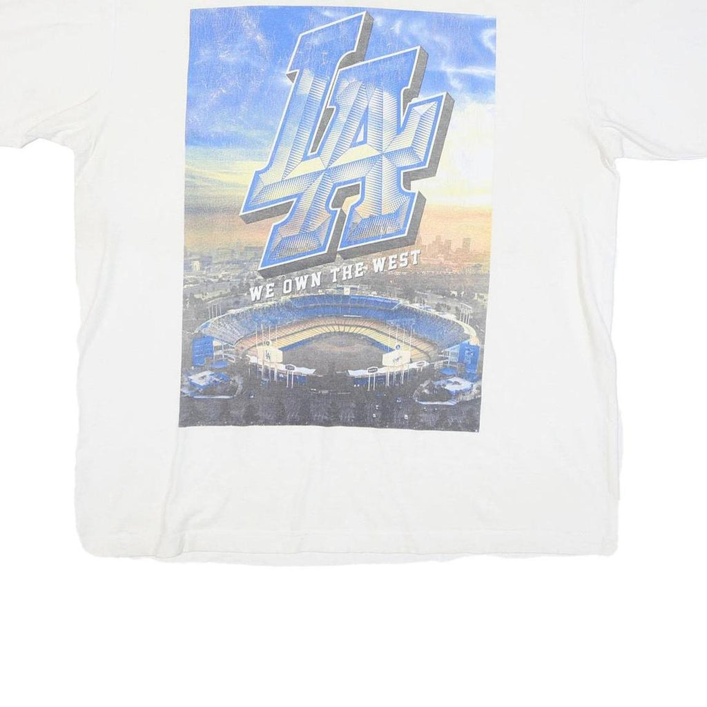 SHAKA Mens White T-Shirt 2XL Short Sleeve Crew Neck LA Graphic Print