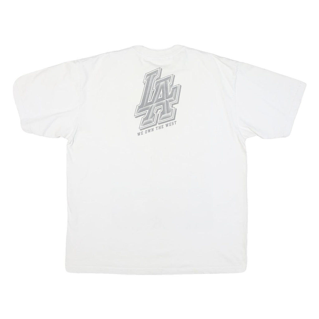 SHAKA Mens White T-Shirt 2XL Short Sleeve Crew Neck LA Graphic Print