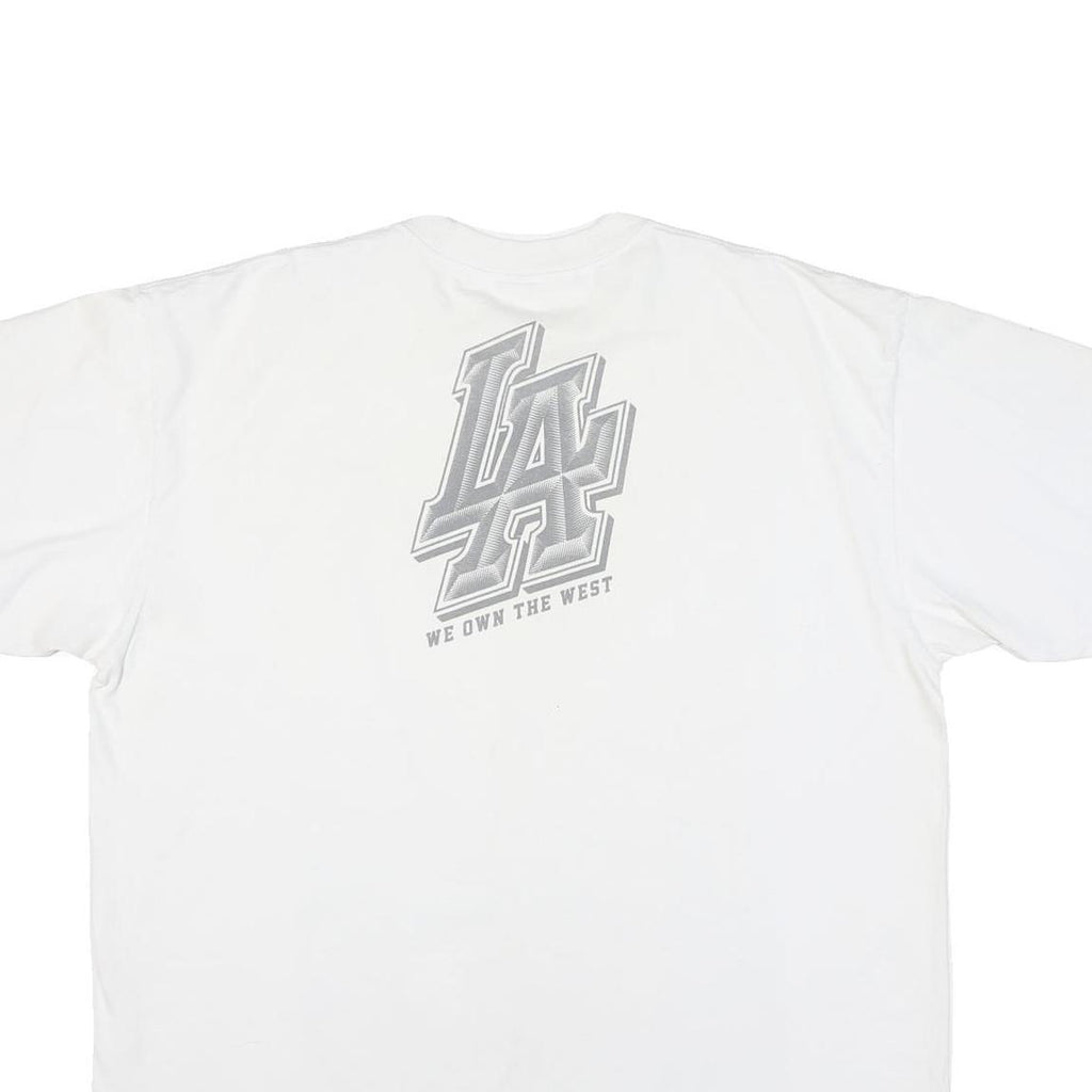 SHAKA Mens White T-Shirt 2XL Short Sleeve Crew Neck LA Graphic Print