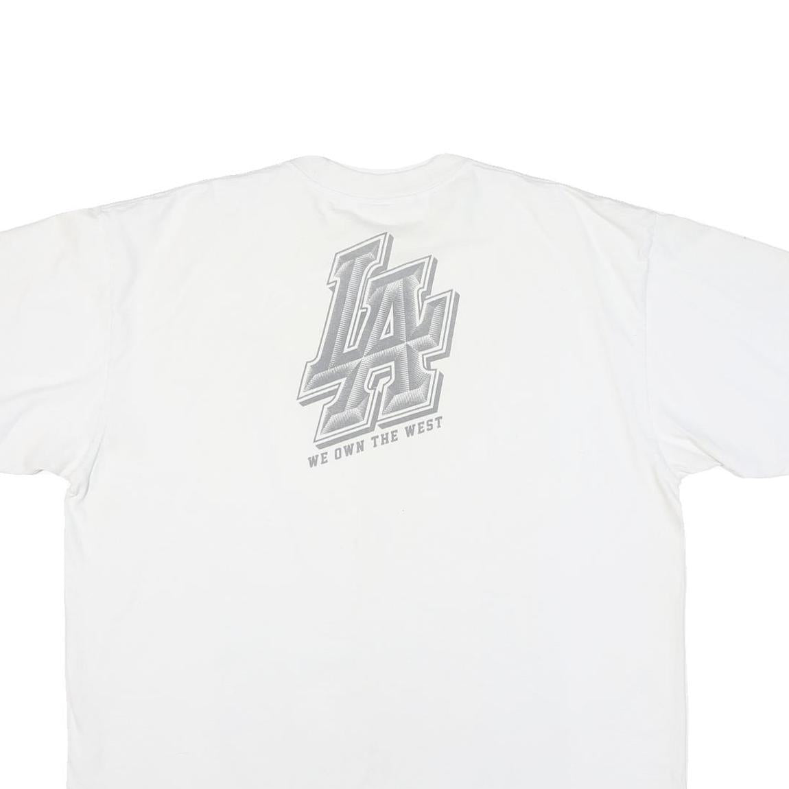 SHAKA Mens White T-Shirt 2XL Short Sleeve Crew Neck LA Graphic Print