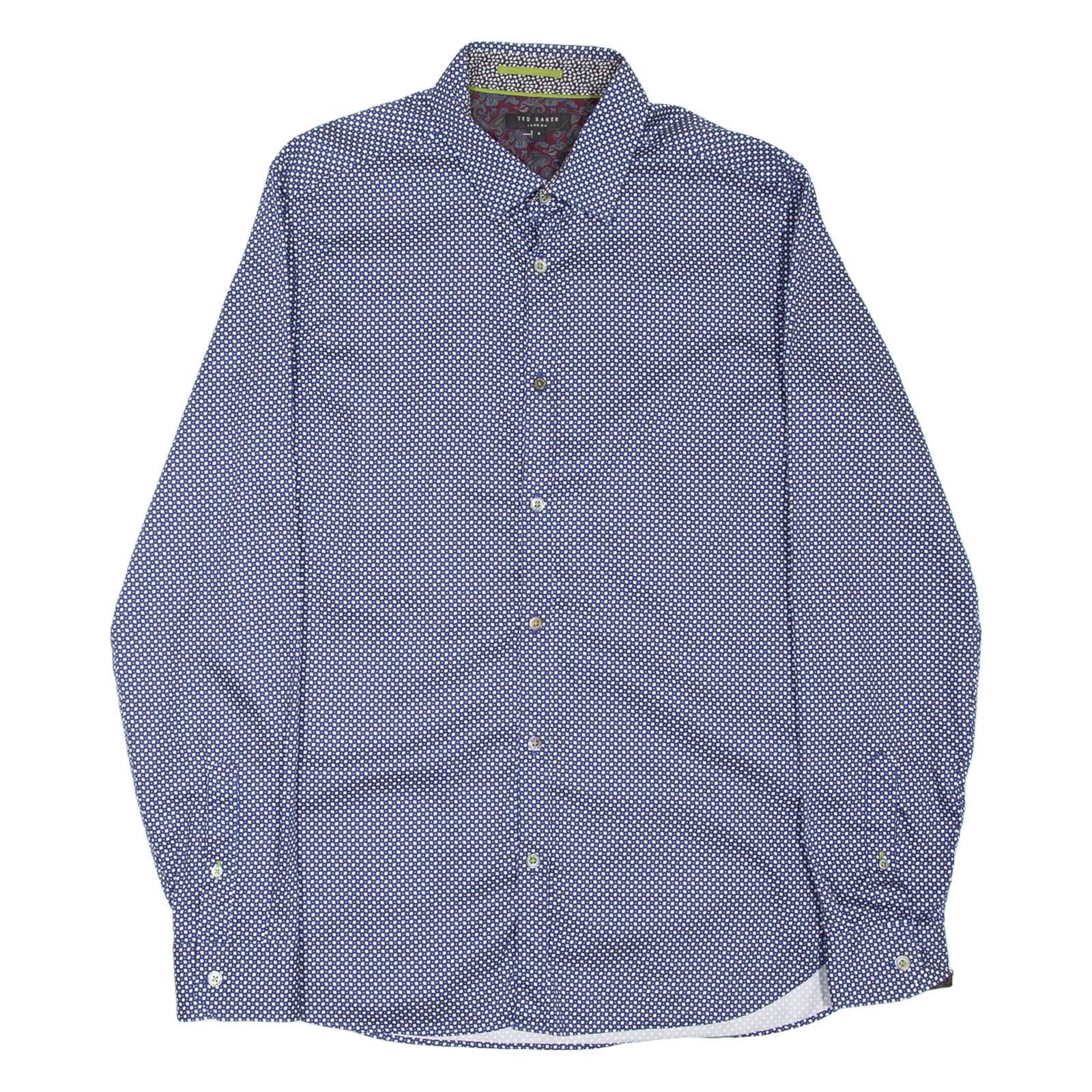 TED BAKER Mens Shirt Blue Long Sleeve M