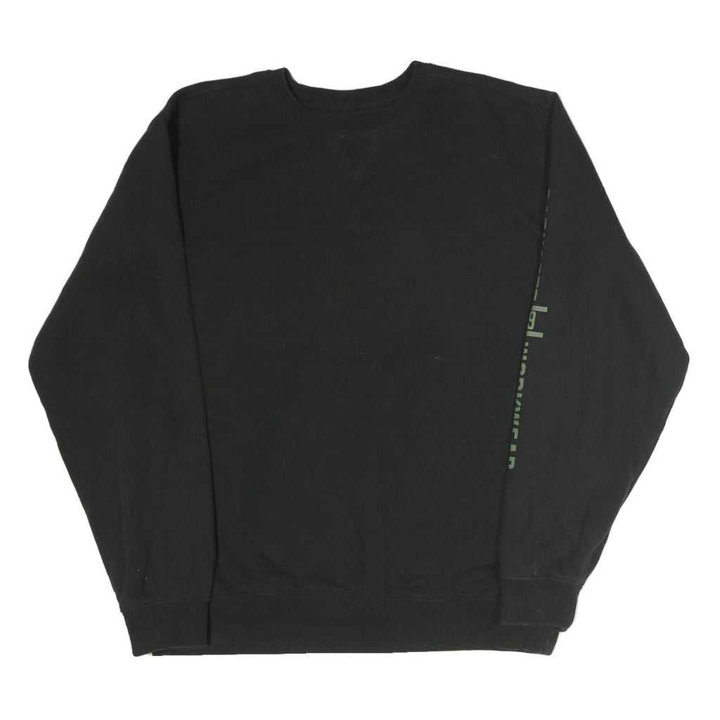 CARHARTT Mens Black Sweatshirt Crew Neck L Workwear Casual Cotton Pullover