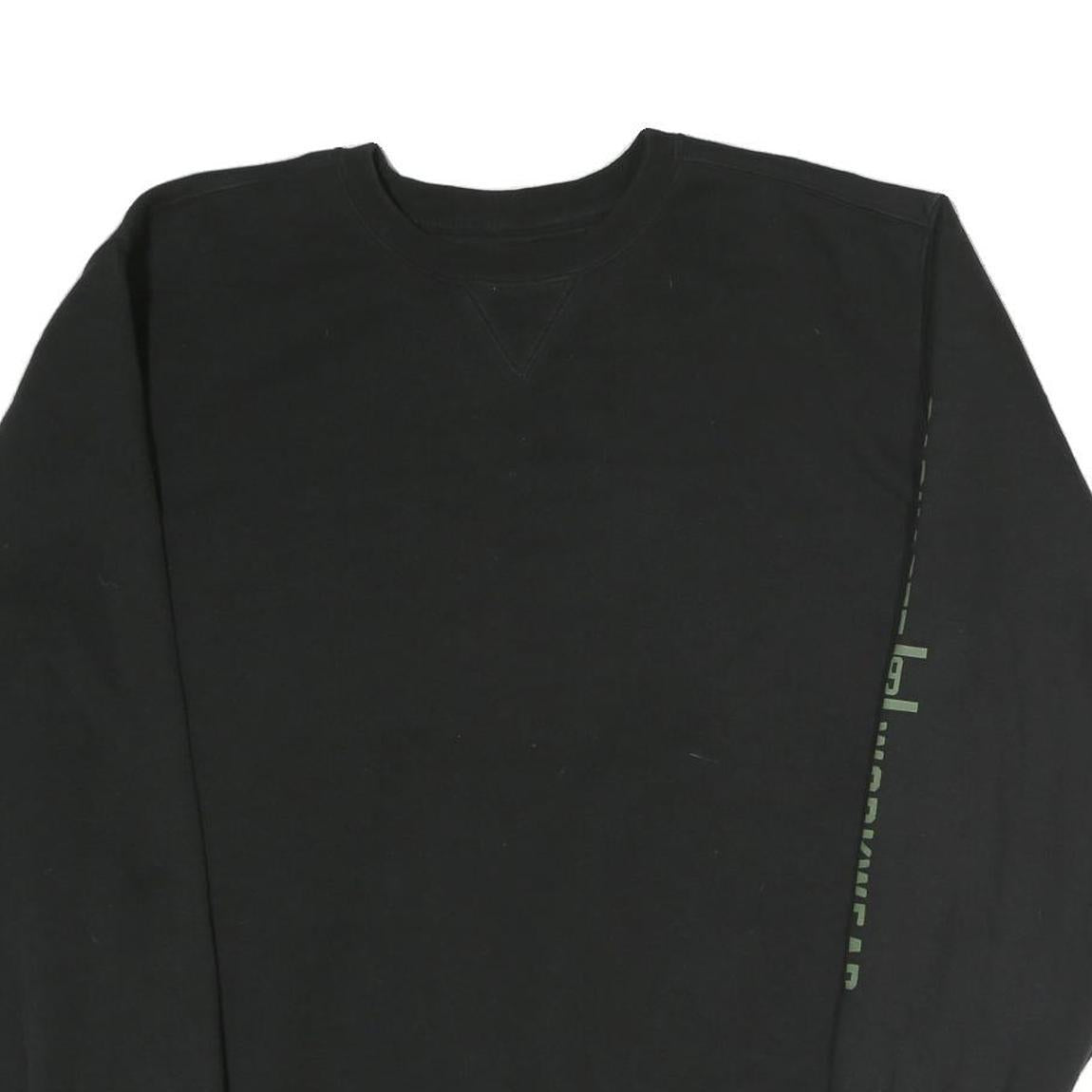 CARHARTT Mens Black Sweatshirt Crew Neck L Workwear Casual Cotton Pullover