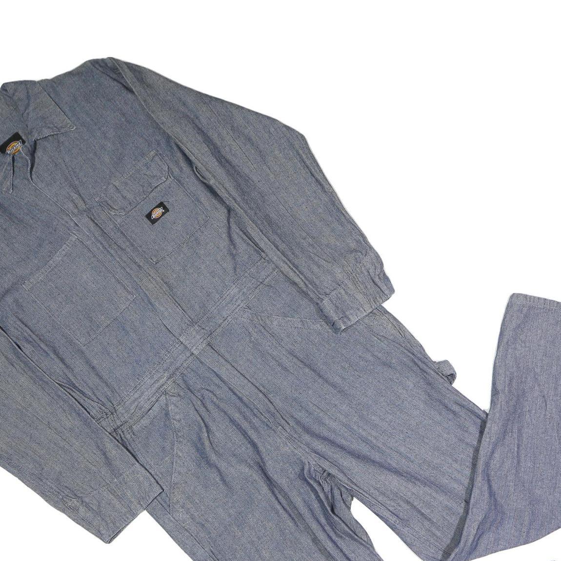 DICKIES Mens Blue Cotton Blend Regular Fit Dungarees M W35 L29 Workwear