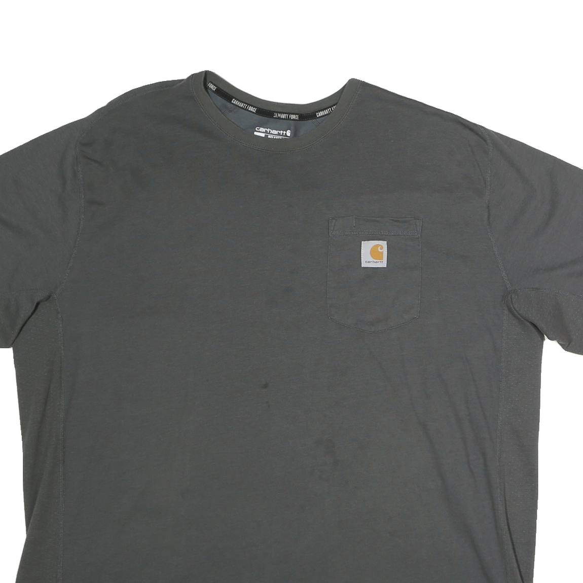 CARHARTT Mens Grey Pocket T-Shirt 2XL Short Sleeve Crew Neck Simple Casual