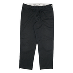 DICKIES Mens Cotton Blend Black Regular Fit Straight Leg Trousers W40 L32