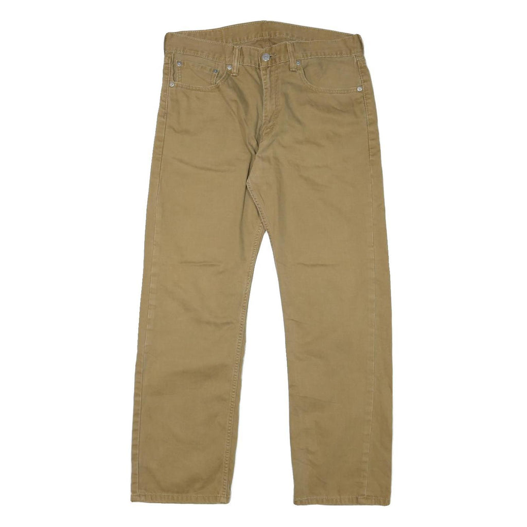 LEVI'S 505 Mens Beige Regular Straight Denim W32 L27 Cotton Blend Zip Jeans