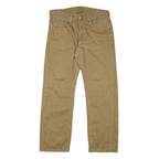 LEVI'S 505 Mens Beige Regular Straight Denim W32 L27 Cotton Blend Zip Jeans