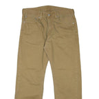 LEVI'S 505 Mens Beige Regular Straight Denim W32 L27 Cotton Blend Zip Jeans