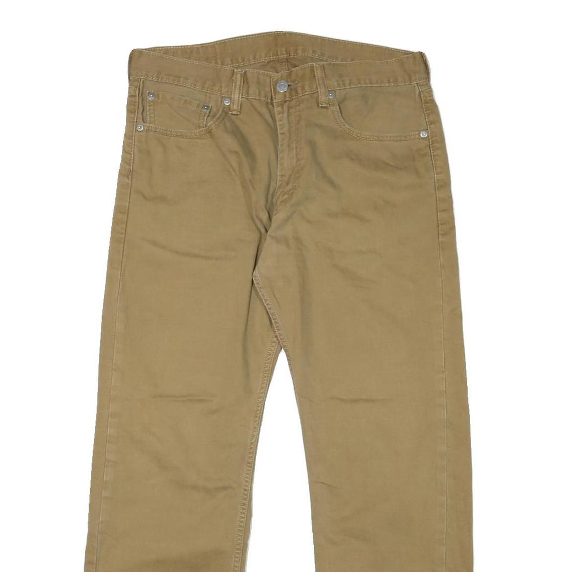 LEVI'S 505 Mens Beige Regular Straight Denim W32 L27 Cotton Blend Zip Jeans