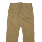 LEVI'S 505 Mens Beige Regular Straight Denim W32 L27 Cotton Blend Zip Jeans