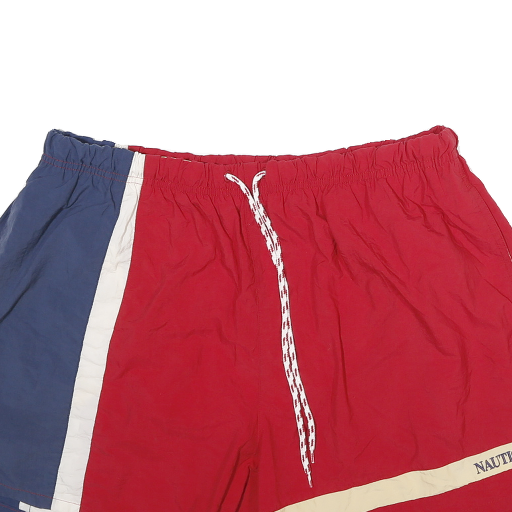 NAUTICA Mens Red & Blue Casual Swimming Shorts XL W28 Sporty Beachwear