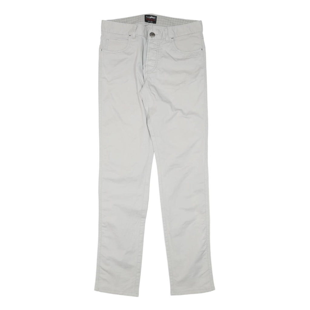 REFRIGILWEAR Womens Cotton Blend White Slim Straight Trousers W30 L32 Stylish