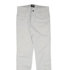 REFRIGILWEAR Womens Cotton Blend White Slim Straight Trousers W30 L32 Stylish