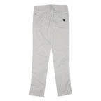 REFRIGILWEAR Womens Cotton Blend White Slim Straight Trousers W30 L32 Stylish