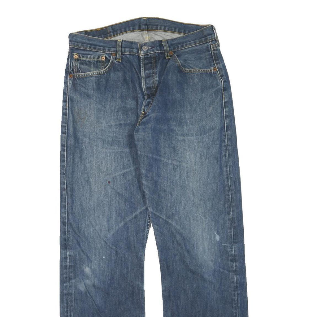 LEVI'S 501 Mens Jeans Blue Regular Straight Denim Medium W34 L31 Button Closure