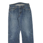 LEVI'S 501 Mens Jeans Blue Regular Straight Denim Medium W34 L31 Button Closure
