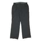 TCM Mens Black Relaxed Straight Trousers W32 L32 Polyester Blend Zip