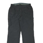 TCM Mens Black Relaxed Straight Trousers W32 L32 Polyester Blend Zip