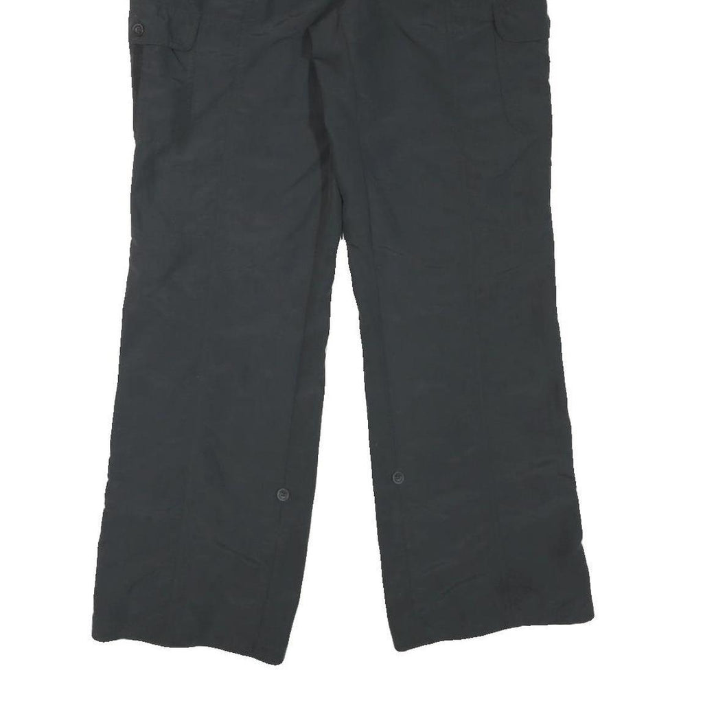 TCM Mens Black Relaxed Straight Trousers W32 L32 Polyester Blend Zip