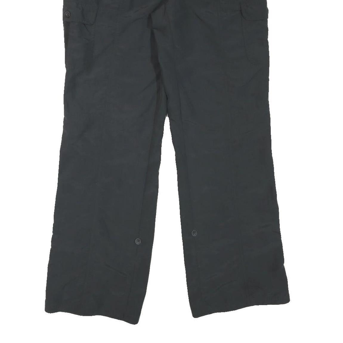 TCM Mens Black Relaxed Straight Trousers W32 L32 Polyester Blend Zip