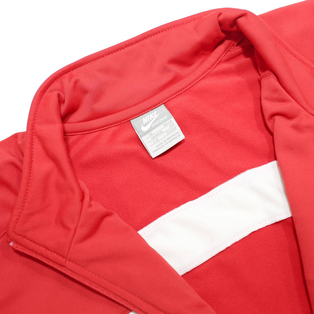 NIKE Mens Red & Navy Sports Jacket XL Polyester Track Plain Zip Collar